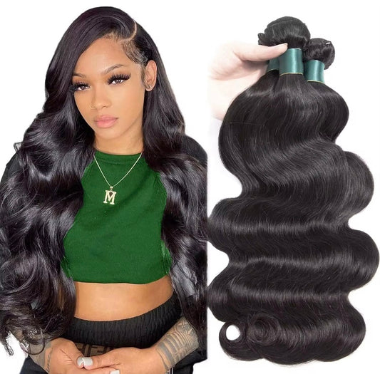 Luxury Quality Human Hair Extension Bundle| 18 inches| Body Wave| Natural Dark