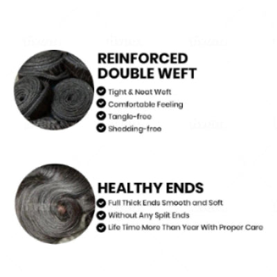 Luxury Quality Human Hair Extension Bundle| 16 inches| Body Wave| Natural Dark