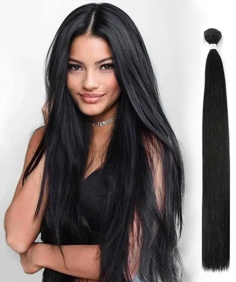 Luxury Quality Human Hair Extension Bundle| 18 inches| Straight| Natural Dark