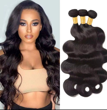 Luxury Quality Human Hair Extension Bundle| 18 inches| Body Wave| Natural Dark